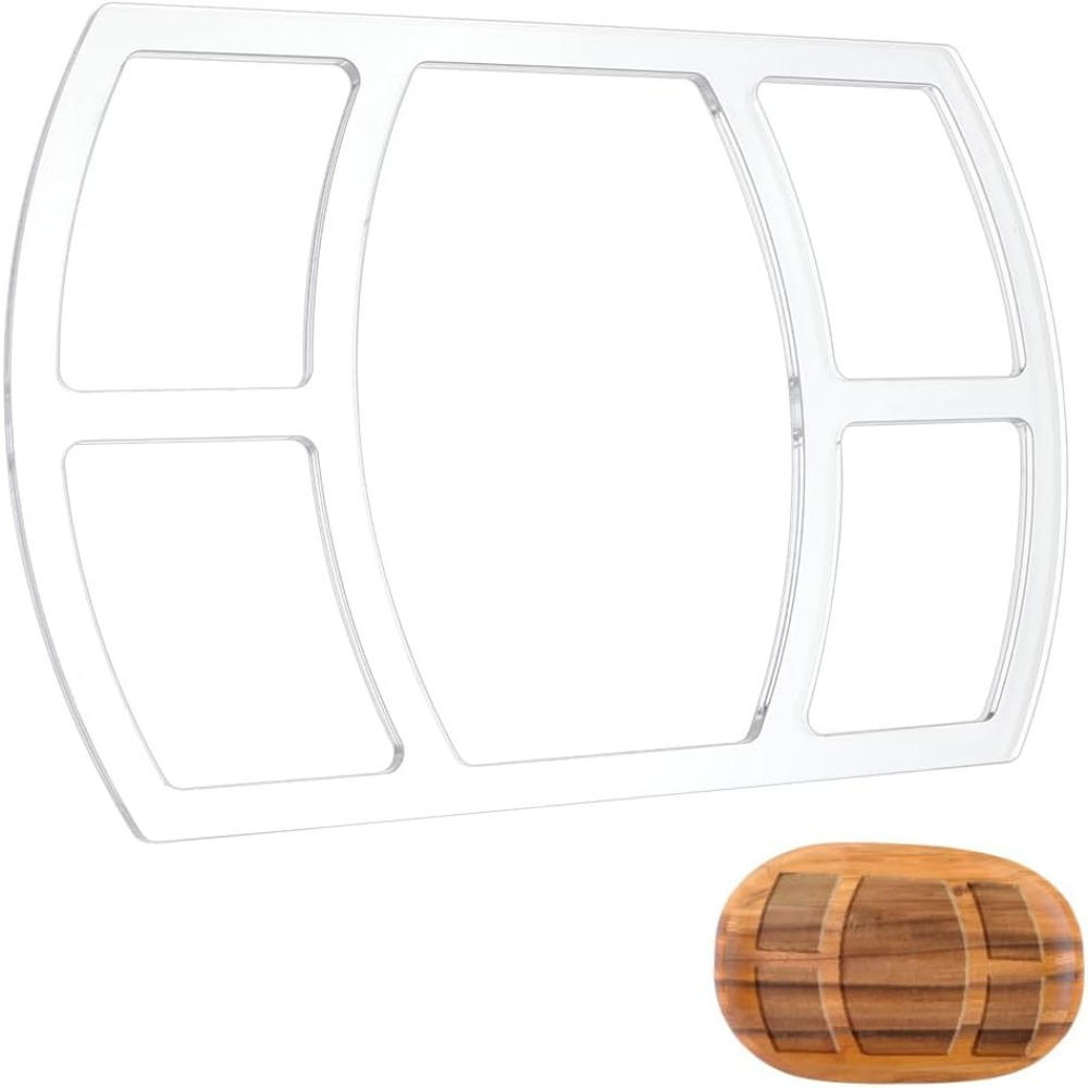 Woodworking Project Plans - 5-Taschen-Valet-Tablett-Frässchablone, rechteckige Acryl-Fräs-Inlay-Schablone für die Holzbearbeitung,