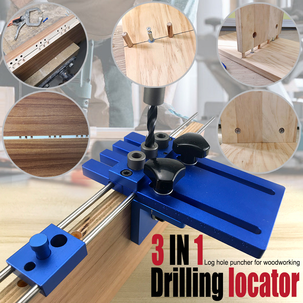 Furniture And Woodworking - 3-in-1-Lochöffner, Holzeinbauteil-Lokalisator, runder Holzdornlochöffner, Holzmöbel- und