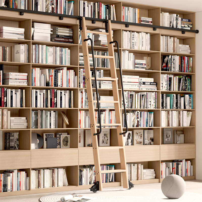 Woodworking Lofts - Rollende Bibliotheksladder-Hardware, 3,3 Fuß (100 cm),