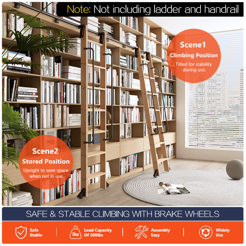 Rollende Bibliotheksladder-Har – Woodworking Lofts Bewertung und Preis